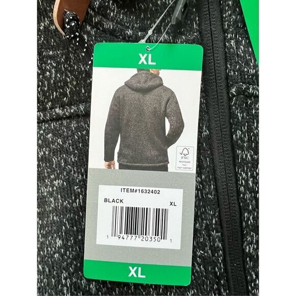 NWT! Rugged Elements Heathered Black Mountain Fleece Hoodie Men's XL - Picture 5 of 6